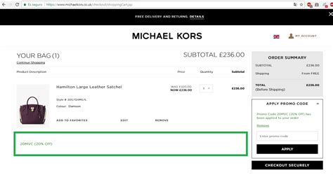 michael kors promo code 2018